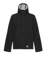 ALPHA INDUSTRIES Paracord Rain Shell Jacket in Black, view 1, click to view large image.