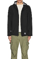 ALPHA INDUSTRIES Paracord Rain Shell Jacket in Black, view 5, click to view large image.