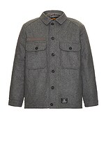 ALPHA INDUSTRIES Field Shirt Jacket Gen II in Dark Charcoal Heather, view 1, click to view large image.