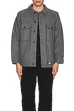 ALPHA INDUSTRIES Field Shirt Jacket Gen II in Dark Charcoal Heather, view 5, click to view large image.