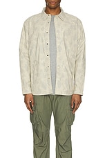 ALPHA INDUSTRIES Packaway Shirt Jacket in Limestone, view 4, click to view large image.