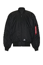 ALPHA INDUSTRIES MA-1 Blood Chit Flight Jacket Gen II in Black, view 1, click to view large image.
