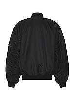 ALPHA INDUSTRIES MA-1 Blood Chit Flight Jacket Gen II in Black, view 3, click to view large image.
