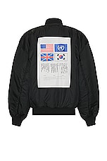ALPHA INDUSTRIES MA-1 Blood Chit Flight Jacket Gen II in Black, view 4, click to view large image.