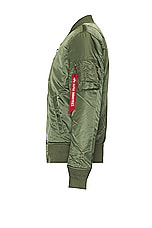 ALPHA INDUSTRIES MA-1 Mod Flight Jacket in Sage, view 3, click to view large image.