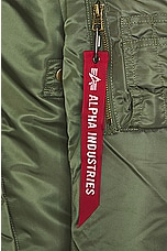 ALPHA INDUSTRIES MA-1 Mod Flight Jacket in Sage, view 4, click to view large image.