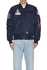 ALPHA INDUSTRIES Nasa Ma 1 Bomber in Replica Blue, view 6, click to view large image.