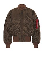 ALPHA MA-1 flight jacket USA製 ALPHA INDUSTRIES MA-1 Flight Jacket in Chocolate | FWRD