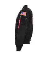 ALPHA INDUSTRIES Apollo MA-1 Bomber in Black, view 3, click to view large image.