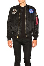 ALPHA INDUSTRIES Apollo MA-1 Bomber in Black, view 5, click to view large image.