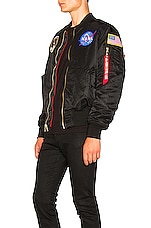 ALPHA INDUSTRIES Apollo MA-1 Bomber in Black, view 8, click to view large image.