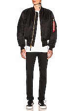 ALPHA INDUSTRIES MA-1 Blood Chit Bomber in Black, view 10, click to view large image.
