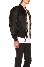 ALPHA INDUSTRIES MA-1 Blood Chit Bomber in Black, view 6, click to view large image.
