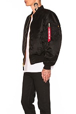 ALPHA INDUSTRIES MA-1 Blood Chit Bomber in Black, view 7, click to view large image.