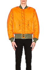 ALPHA INDUSTRIES MA-1 Blood Chit Bomber Jacket in Sage, view 5, click to view large image.