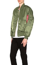 ALPHA INDUSTRIES MA-1 Blood Chit Bomber Jacket in Sage, view 7, click to view large image.