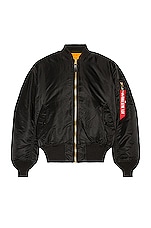ALPHA INDUSTRIES MA-1 Flight Jacket in Black, view 1, click to view large image.