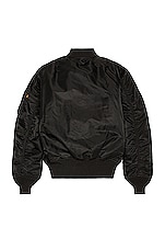 ALPHA INDUSTRIES MA-1 Flight Jacket in Black, view 4, click to view large image.