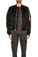 ALPHA INDUSTRIES MA-1 Slim Fit in Black, view 4, click to view large image.