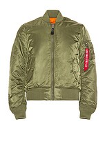 ALPHA INDUSTRIES MA-1 Slim Fit in Sage, view 1, click to view large image.