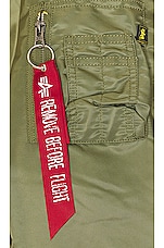 ALPHA INDUSTRIES MA-1 Slim Fit in Sage, view 4, click to view large image.