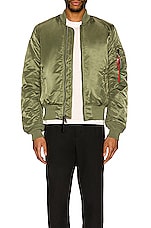 ALPHA INDUSTRIES MA-1 Slim Fit in Sage, view 5, click to view large image.