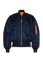 ALPHA INDUSTRIES MA-1 Bomber Jacket in Replica Blue, view 1, click to view large image.