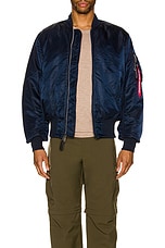 ALPHA INDUSTRIES MA-1 Bomber Jacket in Replica Blue, view 4, click to view large image.