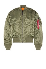 ALPHA INDUSTRIES MA-1 Bomber Jacket in Sage, view 1, click to view large image.