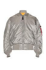 ALPHA INDUSTRIES MA-1 Bomber in Vintage Gray, view 1, click to view large image.