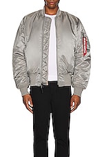 ALPHA INDUSTRIES MA-1 Bomber in Vintage Gray, view 4, click to view large image.