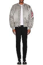ALPHA INDUSTRIES MA-1 Bomber in Vintage Gray, view 5, click to view large image.