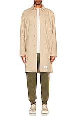 ALPHA INDUSTRIES Cotton Car Coat in Vintage Khaki, view 4, click to view large image.
