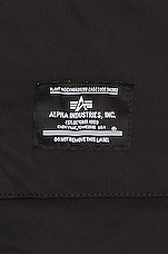 ALPHA INDUSTRIES M-65 Mod Hooded Field Jacket in Black, view 3, click to view large image.