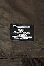 ALPHA INDUSTRIES B-15 Mod Flight Jacket in Chocolate, view 4, click to view large image.