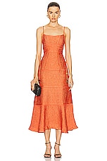Alexis Vereda Dress in Terracotta Brocade, view 1, click to view large image.
