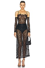 Alexis Rishell Dress in Black Lace, view 2, click to view large image.