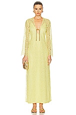 Alexis Sariyah Dress in Yellow Lace, view 2, click to view large image.