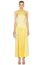 Alexis Saab Dress in Light Yellow, view 1, click to view large image.