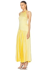 Alexis Saab Dress in Light Yellow, view 3, click to view large image.