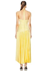 Alexis Saab Dress in Light Yellow, view 4, click to view large image.