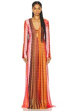 Alexis Vibe Dress in Orange Multicolor, view 1, click to view large image.