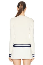 Alexis Dinno Cardigan in Ivory, view 3, click to view large image.