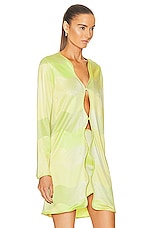Alexis Bia Duster in Lime Waves, view 2, click to view large image.