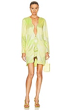 Alexis Bia Duster in Lime Waves, view 4, click to view large image.