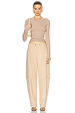 Alexis Emilion Pant in Camel Suede, view 5, click to view large image.