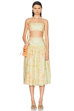 Alexis Maeve Skirt in Melon Vine, view 4, click to view large image.