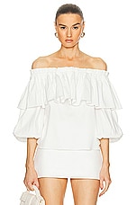 Alexis Arosa Top in White, view 1, click to view large image.