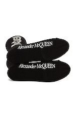Alexander McQueen Socks Graffiti in Black & Ivory, view 4, click to view large image.