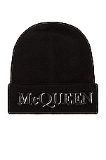 Alexander McQueen Hat in Black & Ivory, view 1, click to view large image.